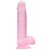 Real Rock Crystal Gode Crystal Clear 12 x 3cm Rose